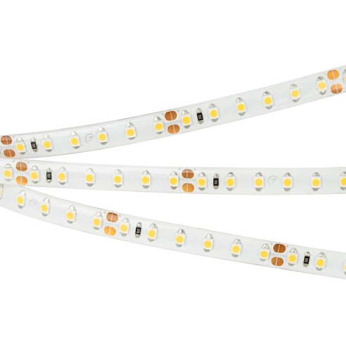 Лента светодиодная RTW 2-5000SE 24V White 2x(3528, 600 LED, LUX) (Arlight, 9.6 Вт/м, IP65)