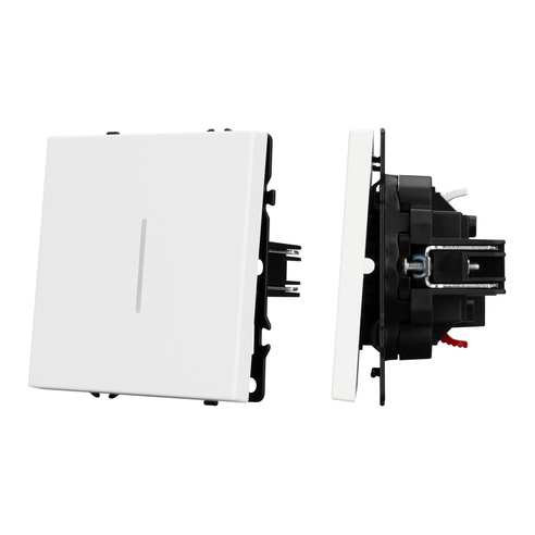 Механизм выключателя одноклавишный проходной LED SWT-NOBE-MKP1-SFPL-L-WH (230V, 10A) (Arlight, -)