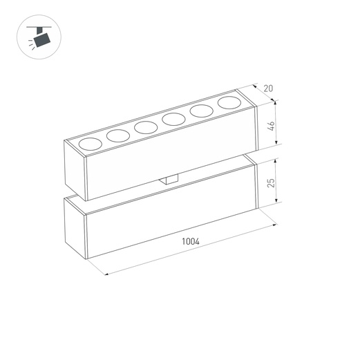 Светильник MAG-DOTS-FOLD-25-S1004-30W Warm3000 (BK, 30 deg, 24V) (Arlight, IP20 Металл, 3 года)