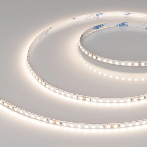 Лента светодиодная RT-A160-5mm 24V Warm3500 (9.6 W/m, IP20, 2835, 5m) (Arlight, Открытый)