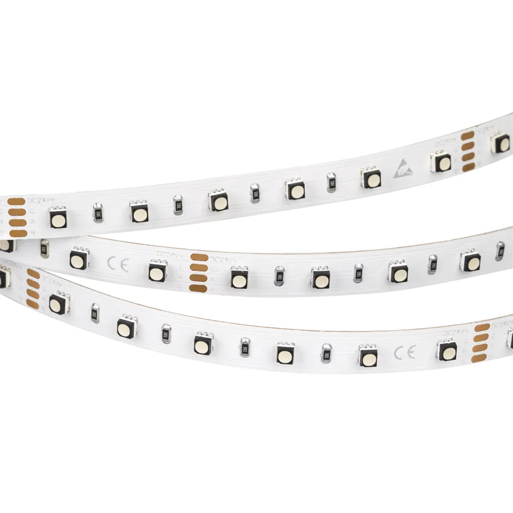 Лента светодиодная MINI-60-24V RGB 10mm (3535, 5m, LUX) (Arlight, 14.4 Вт/м, IP20) - изображение товара