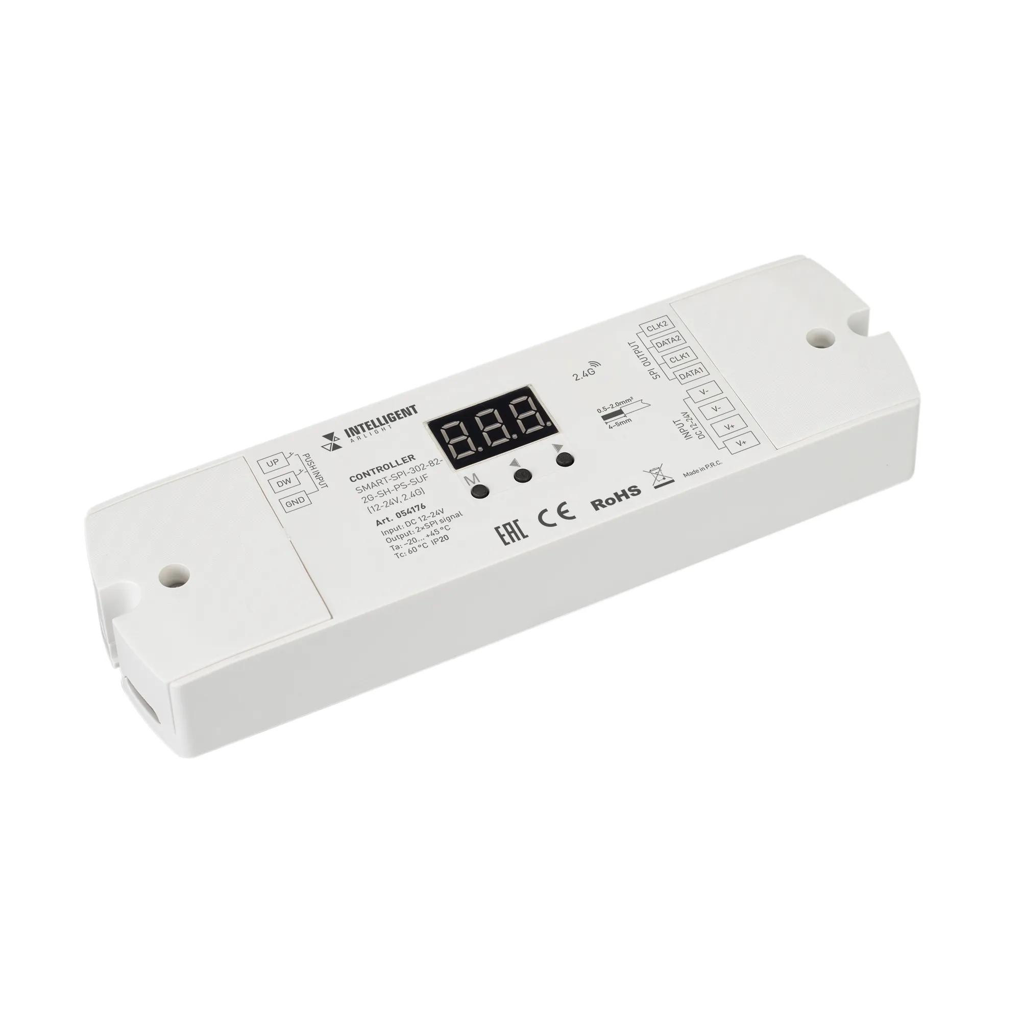 INTELLIGENT ARLIGHT Контроллер SMART-SPI-302-82-2G-SH-PS-SUF (12-24V, 2.4G) (IARL, IP20 Пластик, 5 лет)
