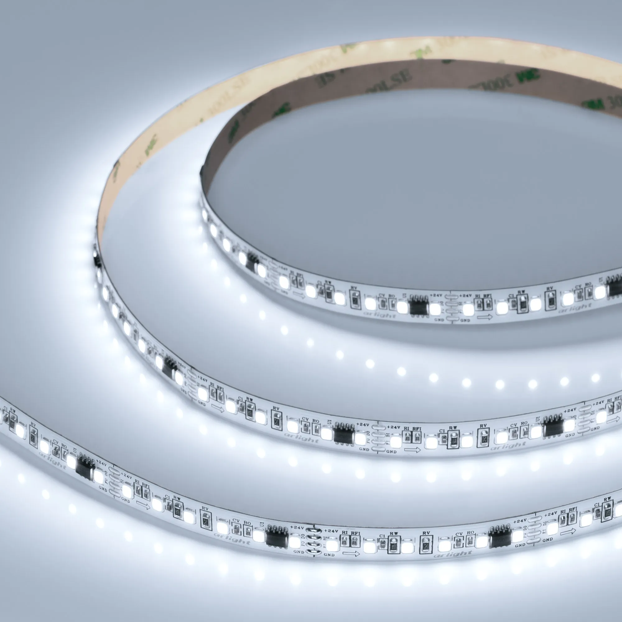 Лента светодиодная SPI-A120-10mm 24V White6000-PX6-BPT (11 W/m, IP20, 2835, 5m) (Arlight, бегущий огонь)