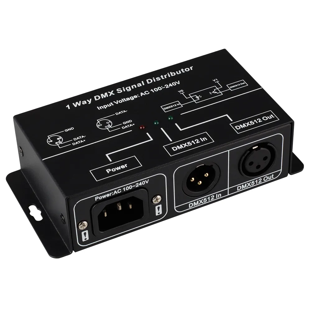 Усилитель DMX-сигнала LN-DMX-1CH (220V) (Arlight, IP20 Металл, 1 год) - изображение товара