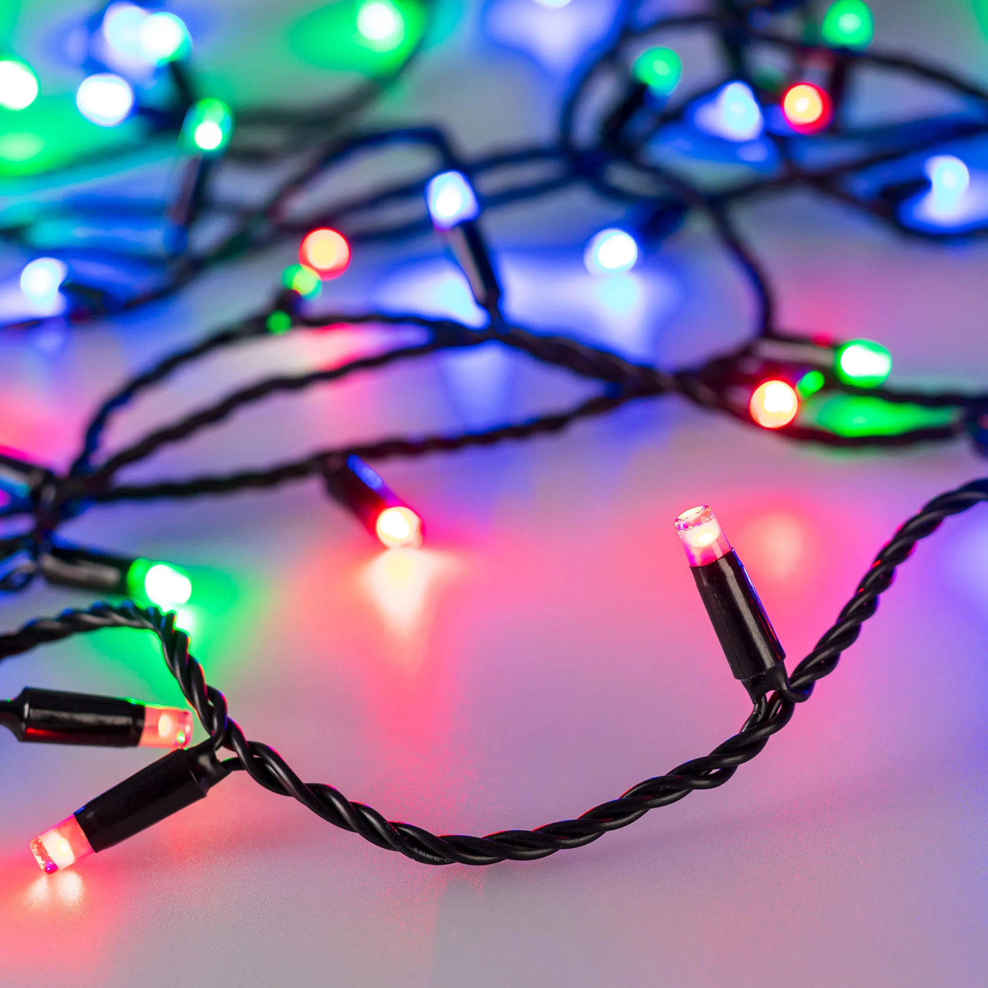 Светодиодная гирлянда ARD-STRING-CLASSIC-10000-BLACK-100LED-LIVE RGB-DMX (24V, 10W) (Ardecoled, IP65) - изображение товара