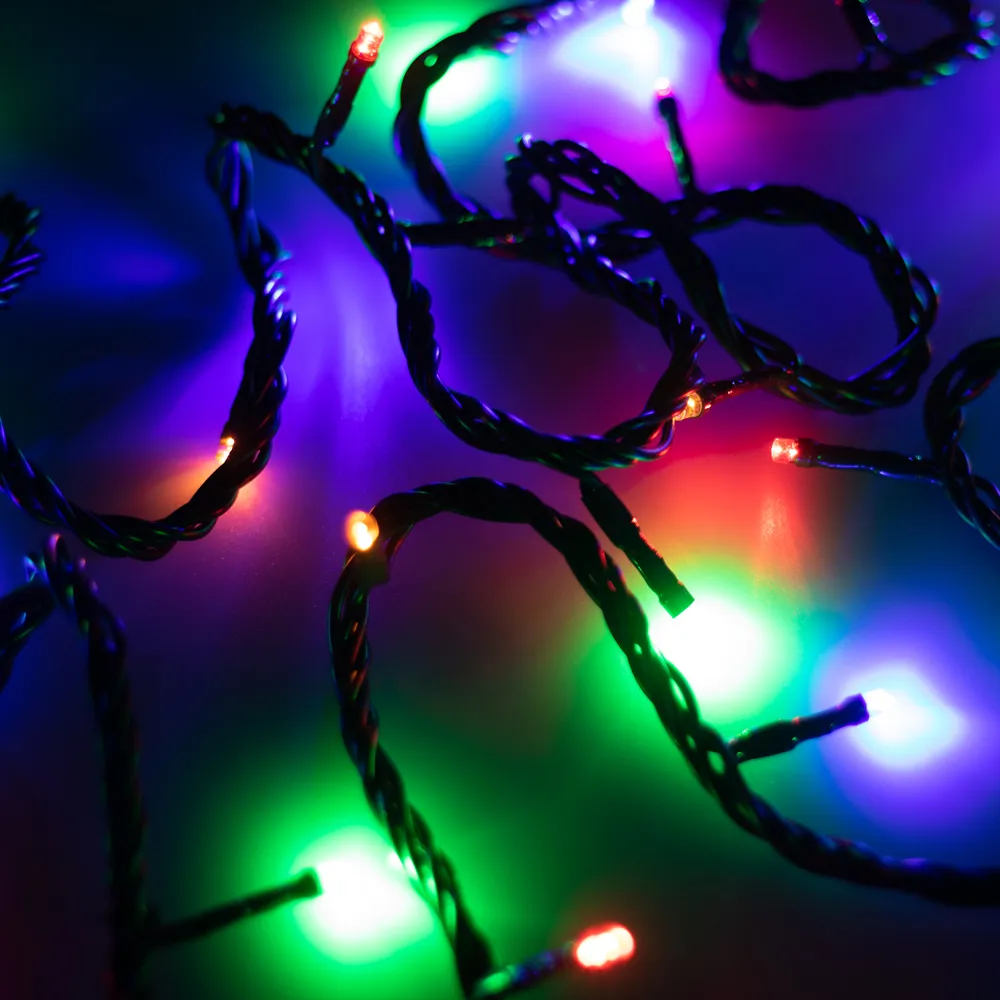 Светодиодная гирлянда ARD-STRING-HOME-5000-GREEN-50LED-LIVE RGB (230V, 3.5W) (Ardecoled, IP20) - изображение товара