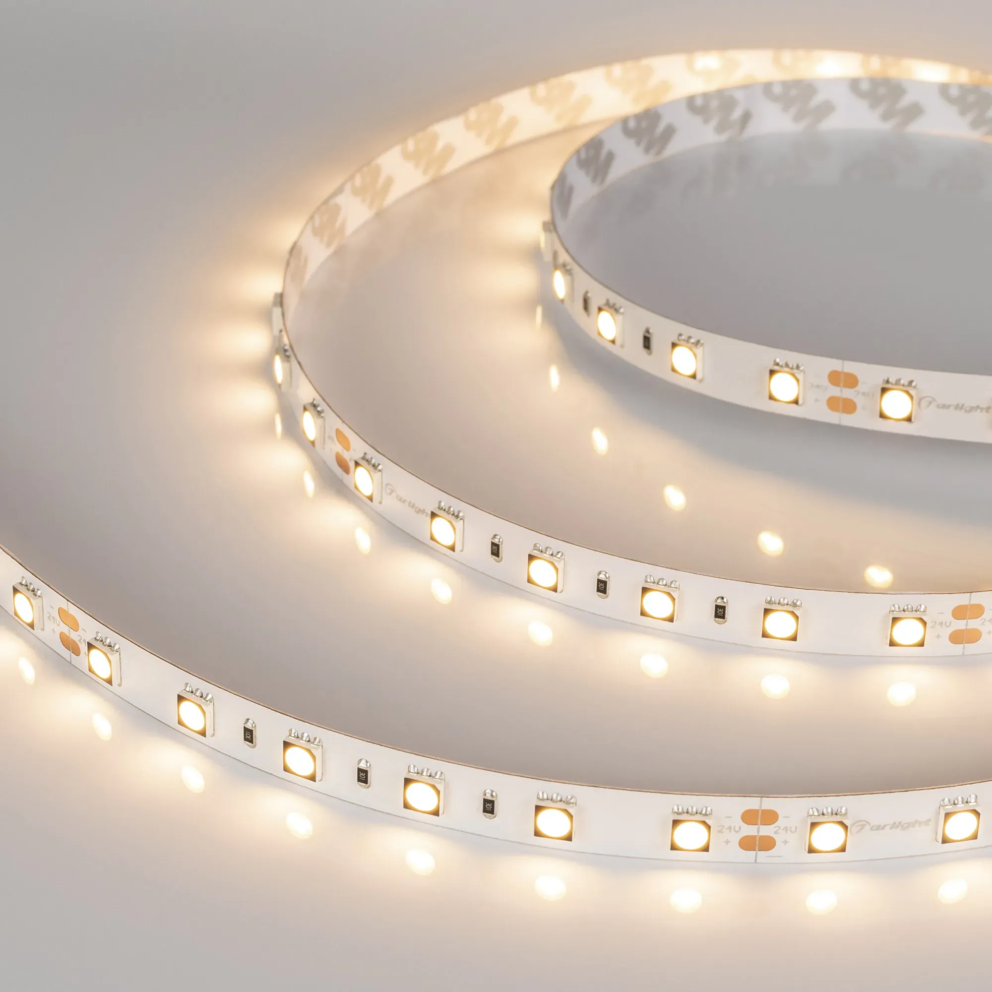 Лента светодиодная RT-B60-10mm 24V Warm3000 CRI98 (14.4 W/m, IP20, 5060, 5m) (Arlight, Открытый)