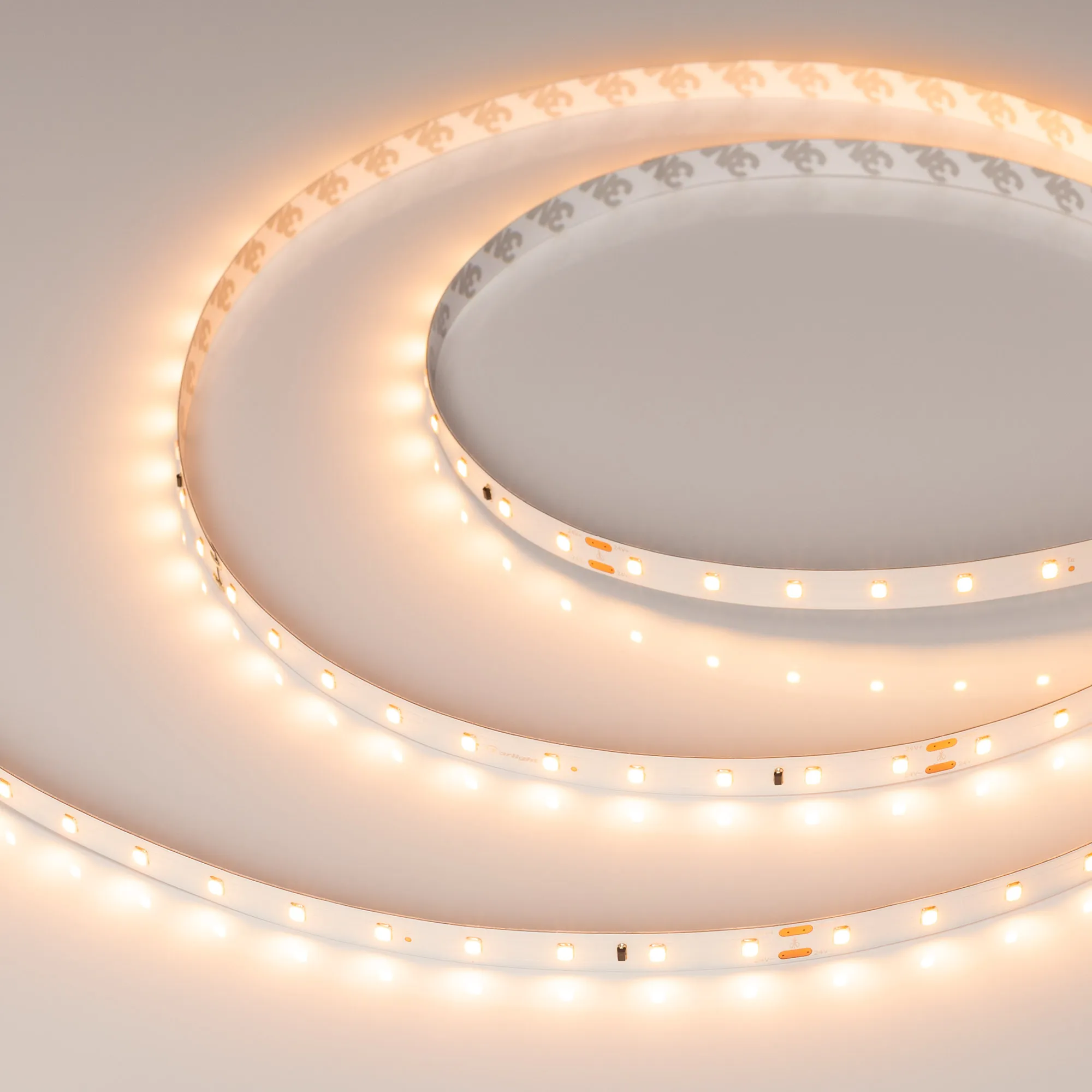 Лента светодиодная IC-A60-10mm 24V Warm2400 (4.6 W/m, IP20, 2835, 30m) (Arlight, 4.6 Вт/м, IP20) - изображение товара